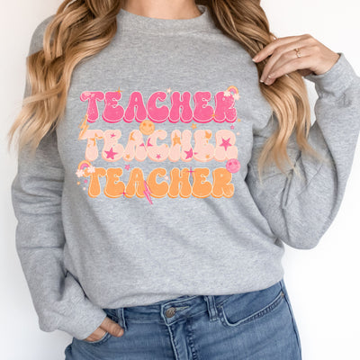 Back to School For Teacher Adult Sweatshirt, Teacher Adult Sweatshirt