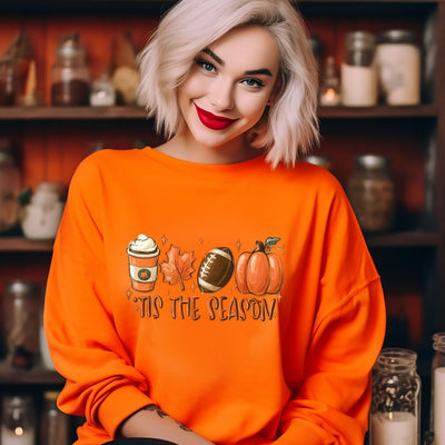 Tis The Season Adult Sweatshirt, Fall Pumpkin Adult Sweatshirt