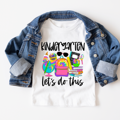 Kindergarten Let's Do This Youth and Toddler Shirt,Hello Kindergarten Youth and Toddler Shirt,2023 Happy First Day Of School,Back To School Outfit
